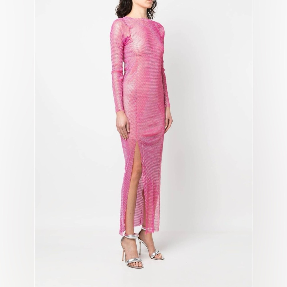 Santa Brands Pink Rhinestone embellished maxi dress
